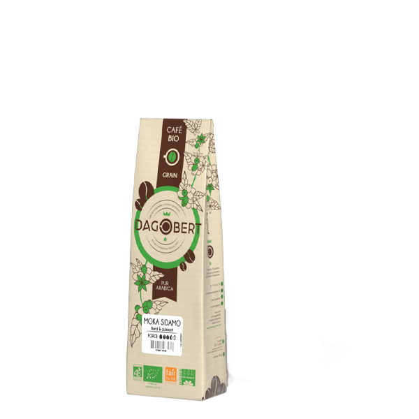Moka sidamo 100% arabica, bio et equitable - grains (origine Ethiopie) - 250 g