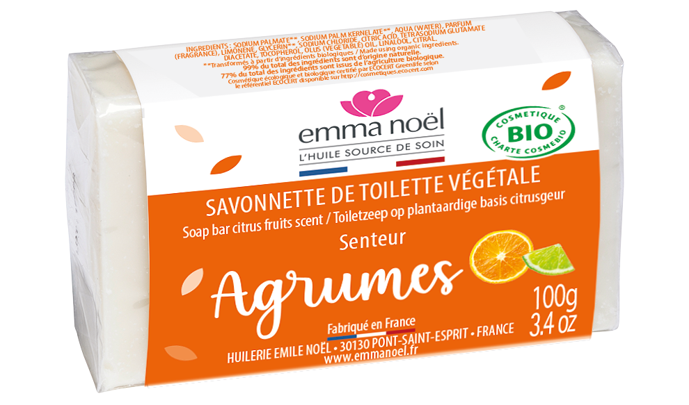 Savonnette agrumes bio - 100 g