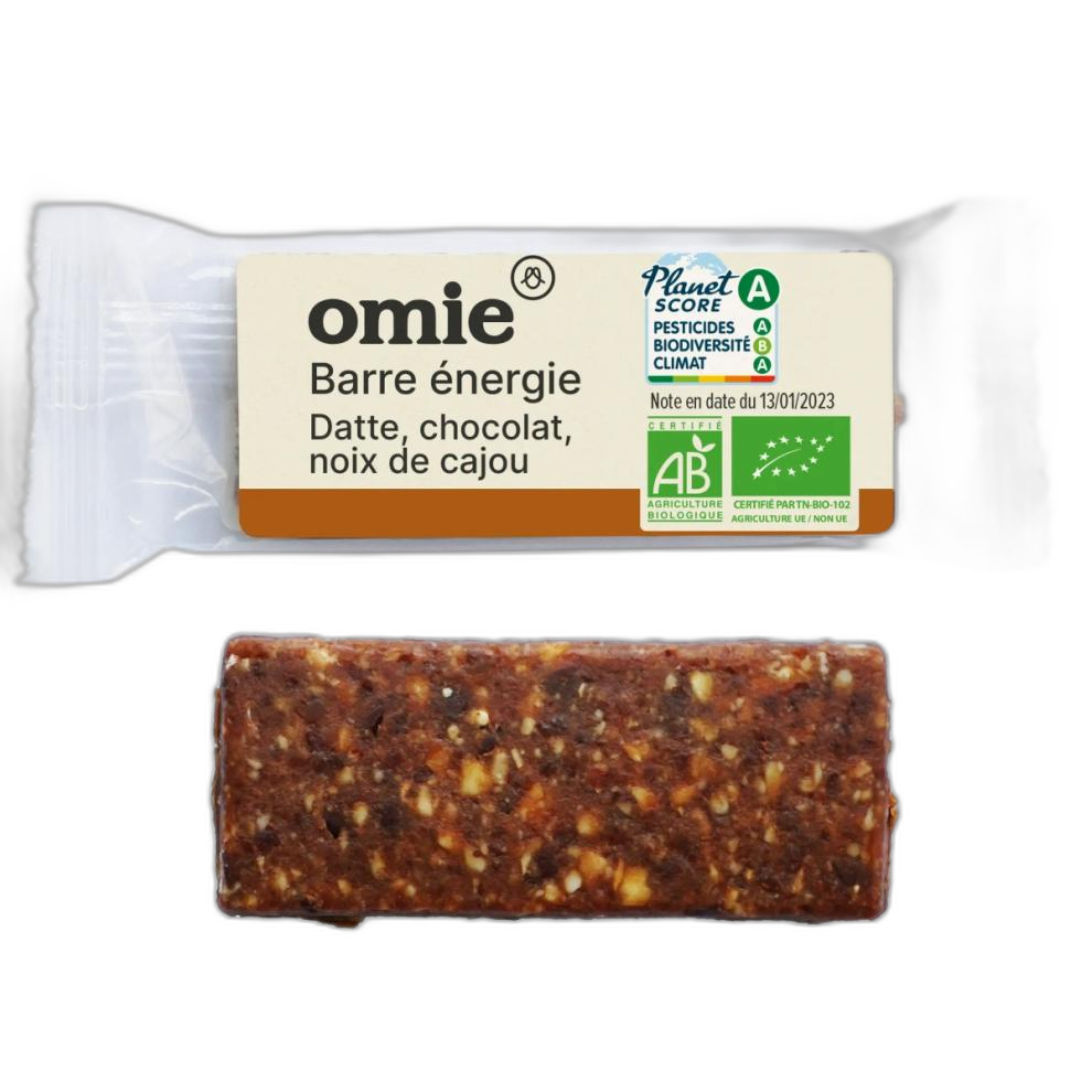 Barre énergie fruits secs chocolat bio - 35 g