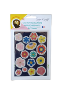 Autocollants r√©fl√©chissants flowers - Plaquette de 16