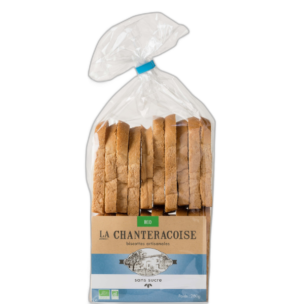 Biscottes bio sans sucre - 280 g