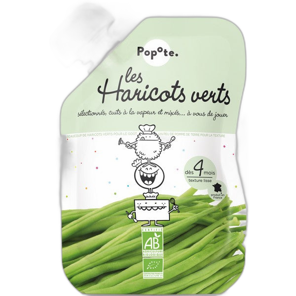 Gourde compote haricot vert bio - 120 g
