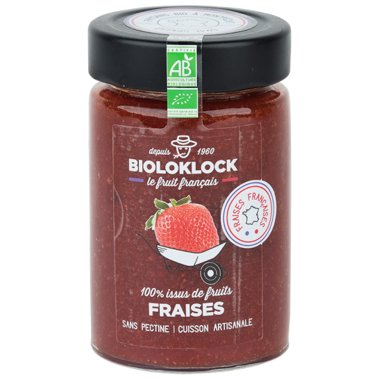 100% issus de fruit fraises bio - 210 g