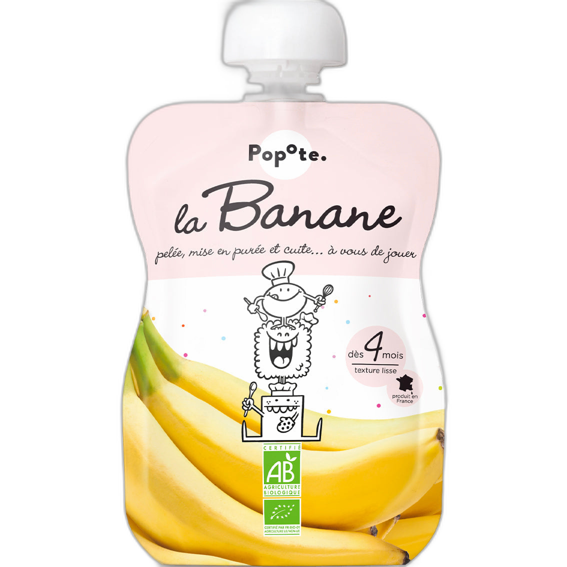 Gourde compote banane bio - 120 g