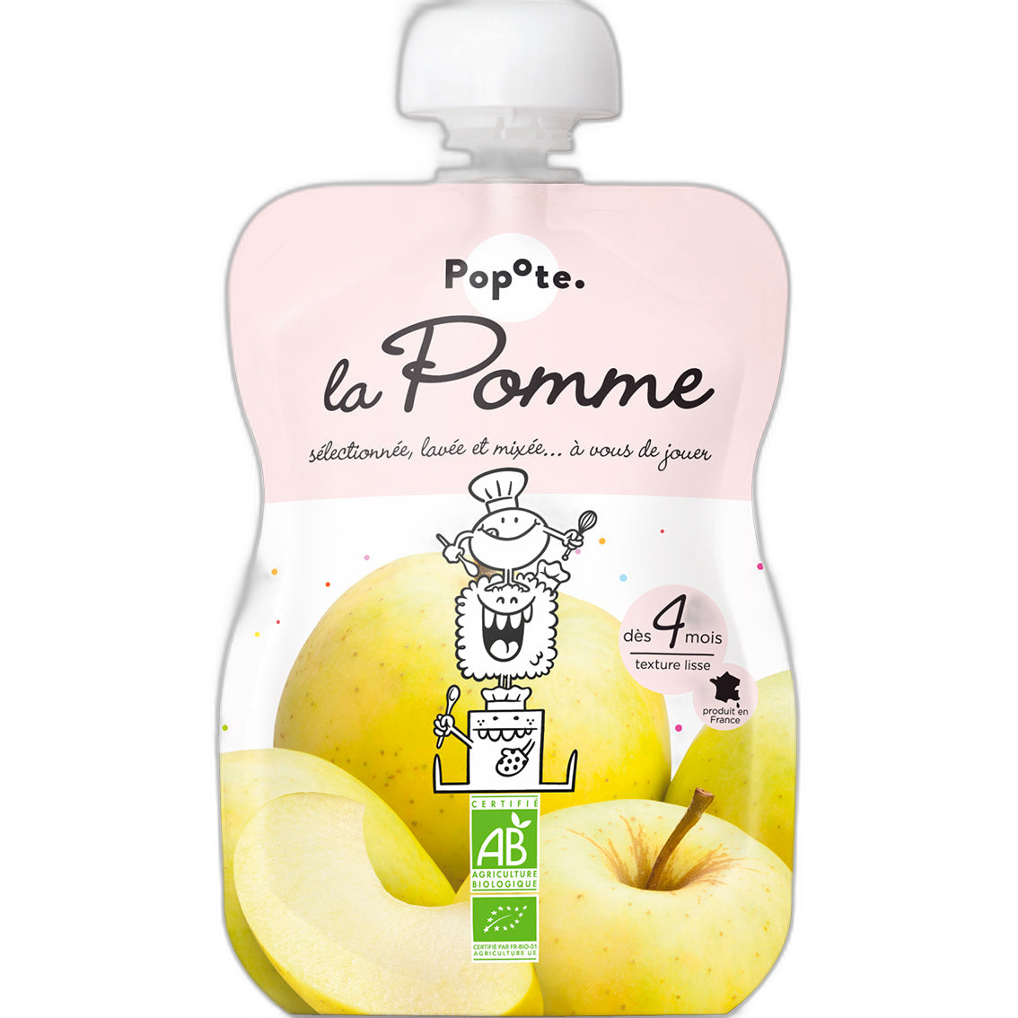 Gourde compote pomme lisse bio - 120 g
