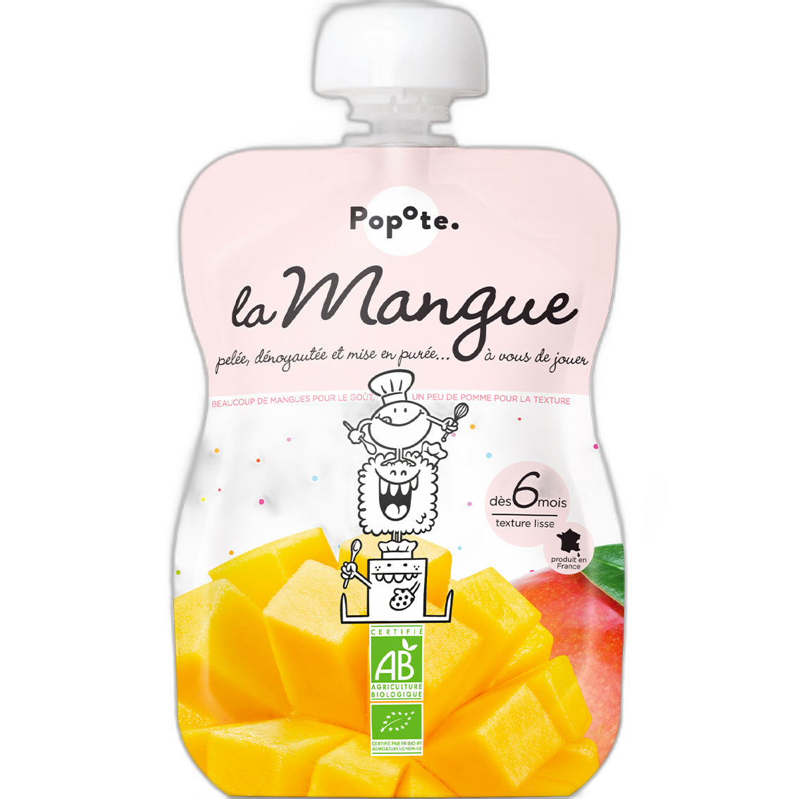 Gourde compote mangue bio - 120 g