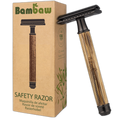 Rasoir de sûreté affiné en bambou (noir)