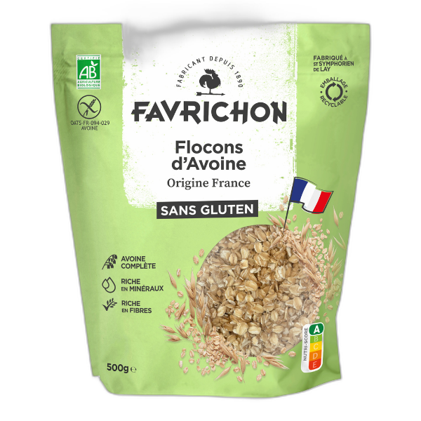 Flocons d'avoine sans gluten origine france bio - 500 g
