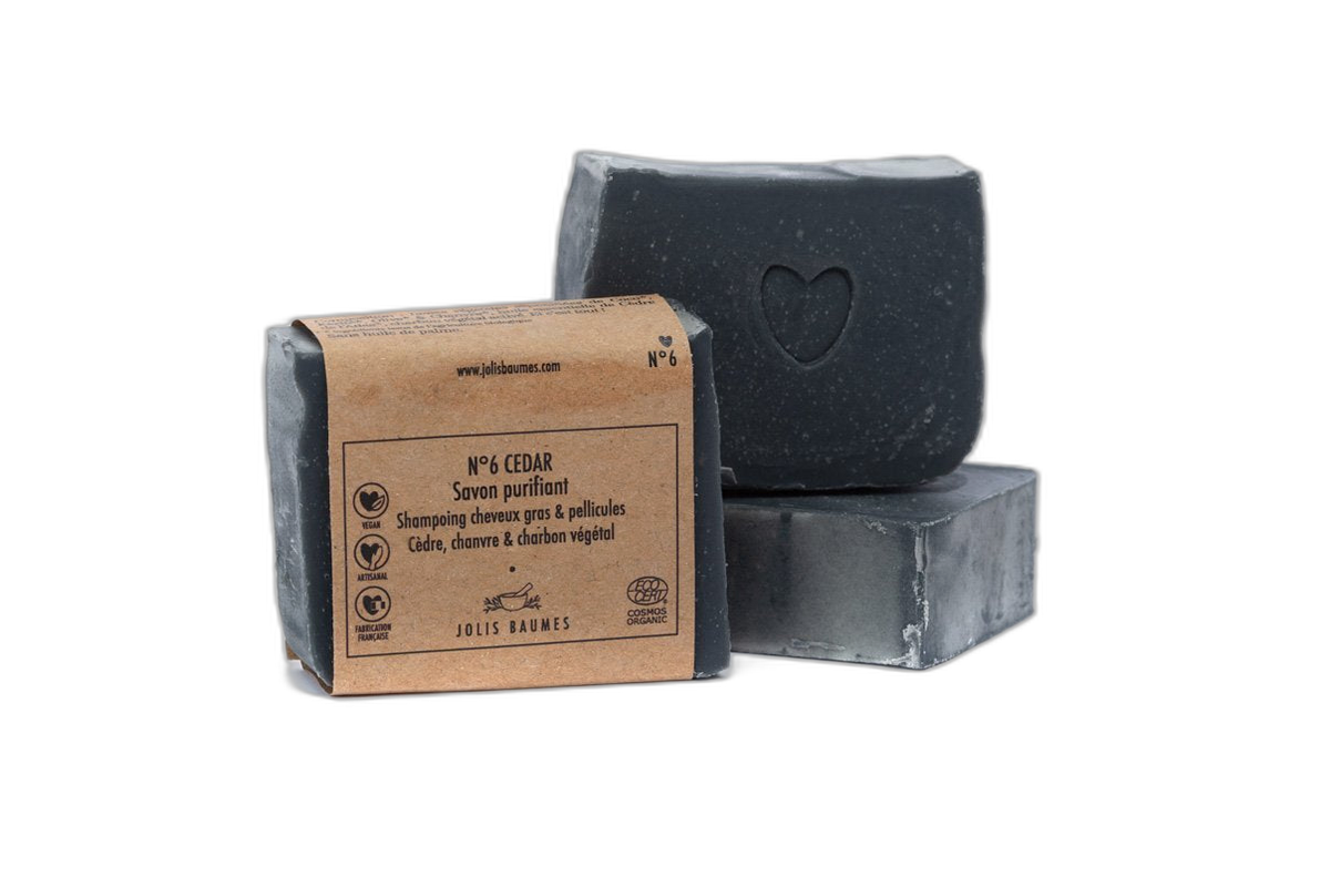 Savon purifiant & shampoing cheveux gras/pellicules (n¬∞6 cedar bio) - 100 g