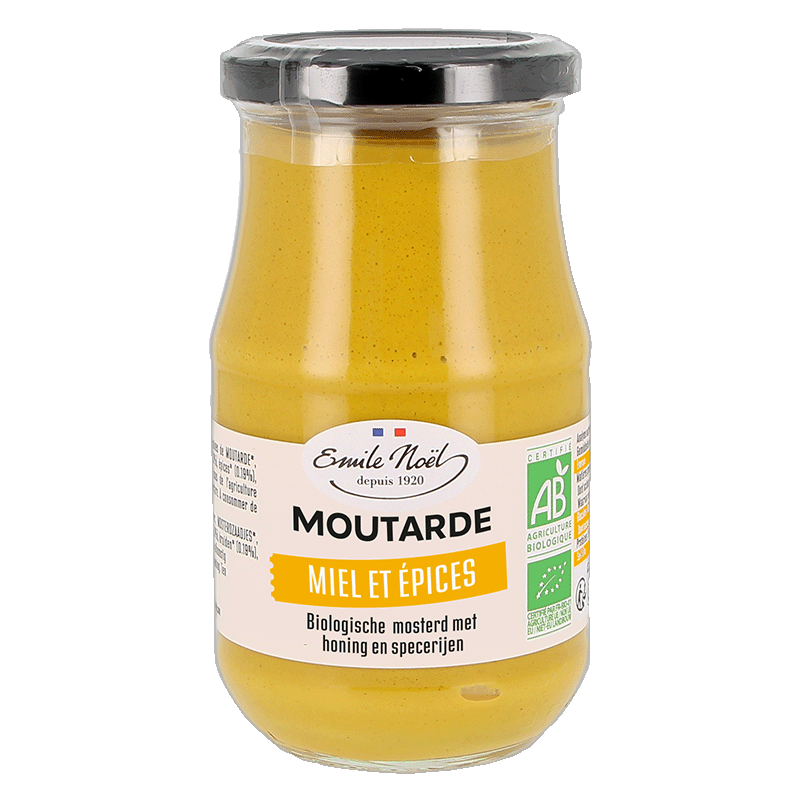 Moutarde au miel et aux epices bio - 200 g
