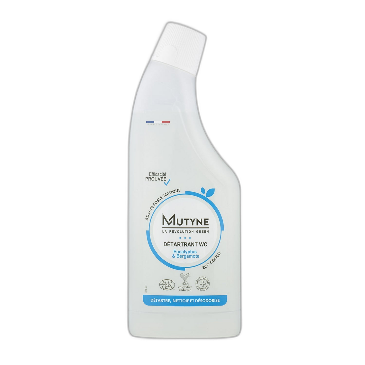 Gel wc détartrant eucalyptus & bergamote - 750 mL