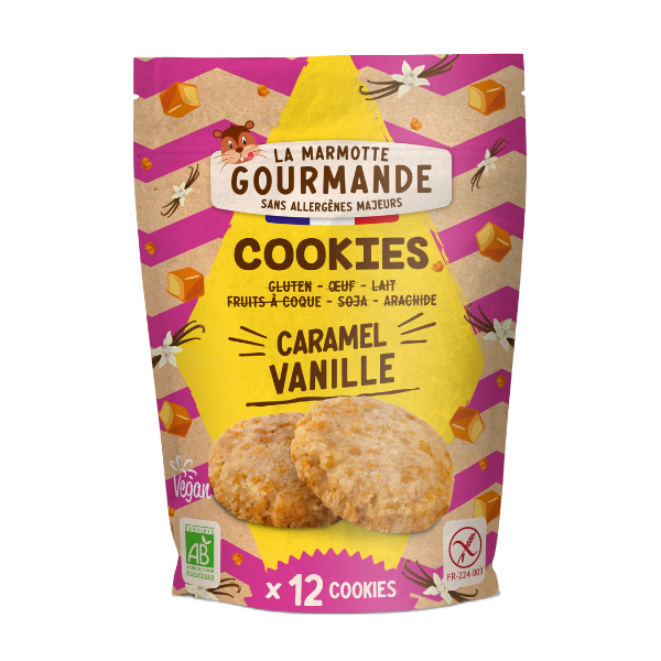 Cookies caramel vanille sans allergène - 150 g