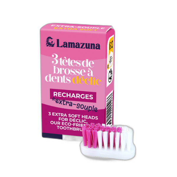 Recharge de 3 tètes de brosse à dents extra souple
