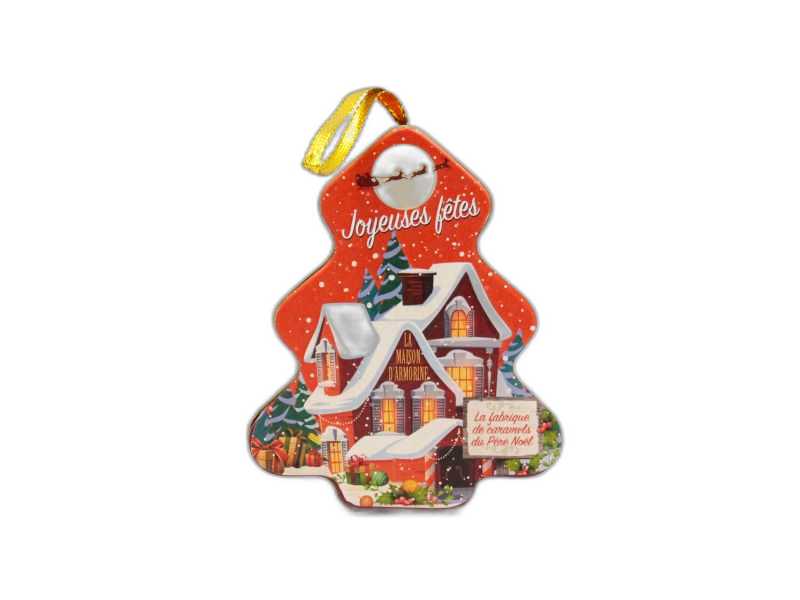 Caramels bio du Père Noël (boîte sapin métal) - 80 g