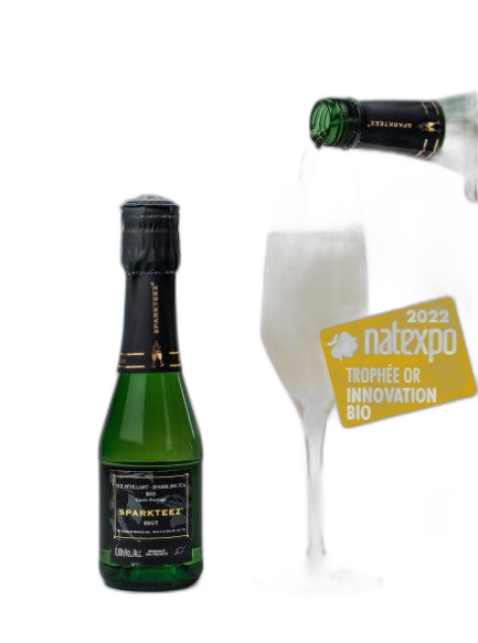 Thé pétillant cuvée nature bio sans alcool (idéal pour coffrets) - 20cl