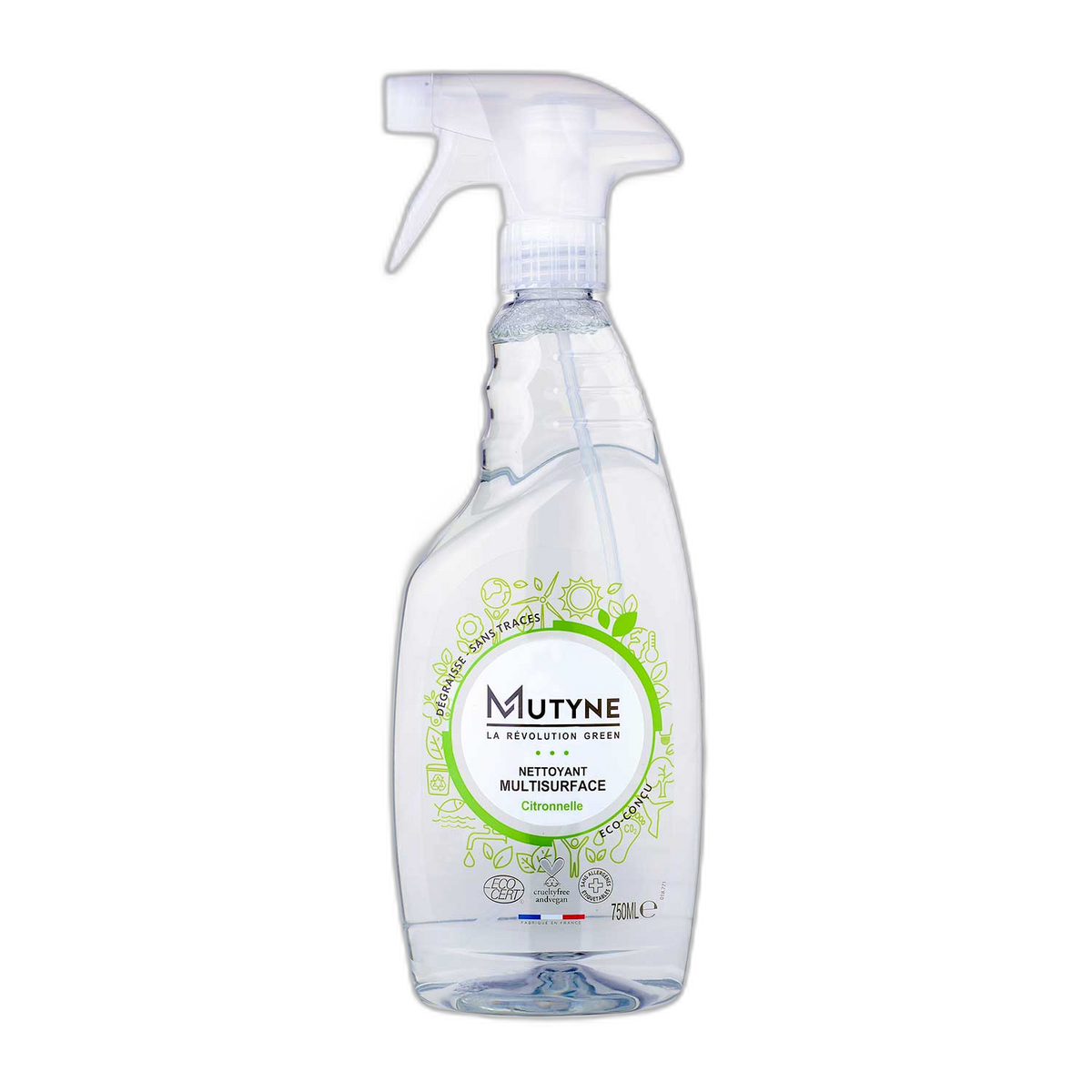 Spray d√©graissant multisurfaces ecocert - 750 mL