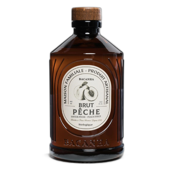 Sirop saveur pêche brut bio - 400 ml