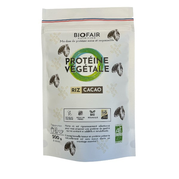 Protéine végétale bio riz brun cacao - 200 g
