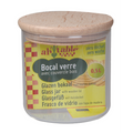 Bocal verre couvercle bois - 50 cl