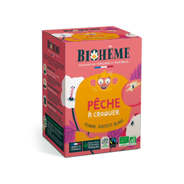 Infusion pêche à croquer - 20 infusettes