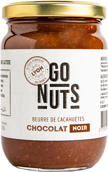 Beurre de cacahuètes chocolat noir bio - 270 g