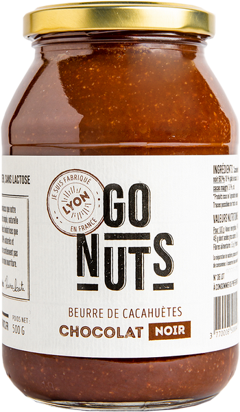 Beurre de cacahuètes chocolat noir bio - 500 g