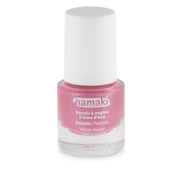 Vernis à ongles pelable base eau 22 -  rose pailleté   - 7.5 ml