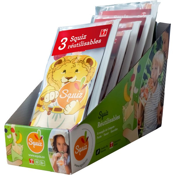 Gourdes r√©utilisables animaux carnaval (pr√™t √† vendre) - 8 lots de 3