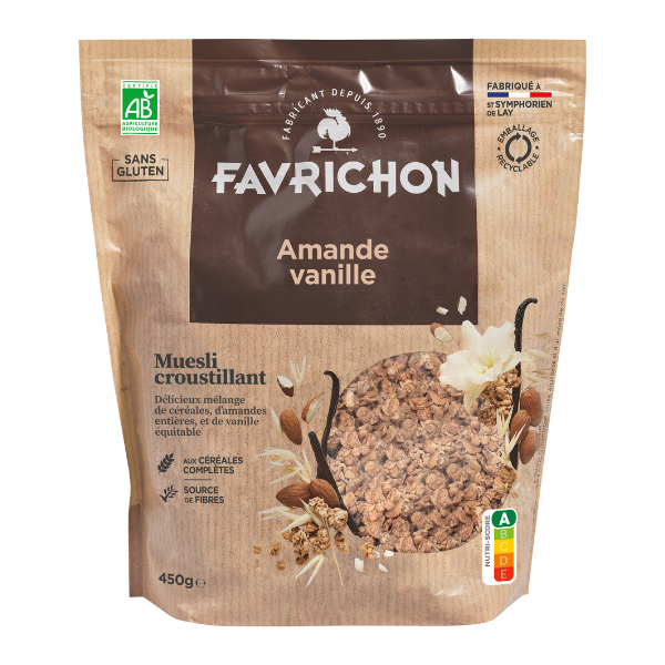 Muesli croustillant amande vanille bio - 450 g