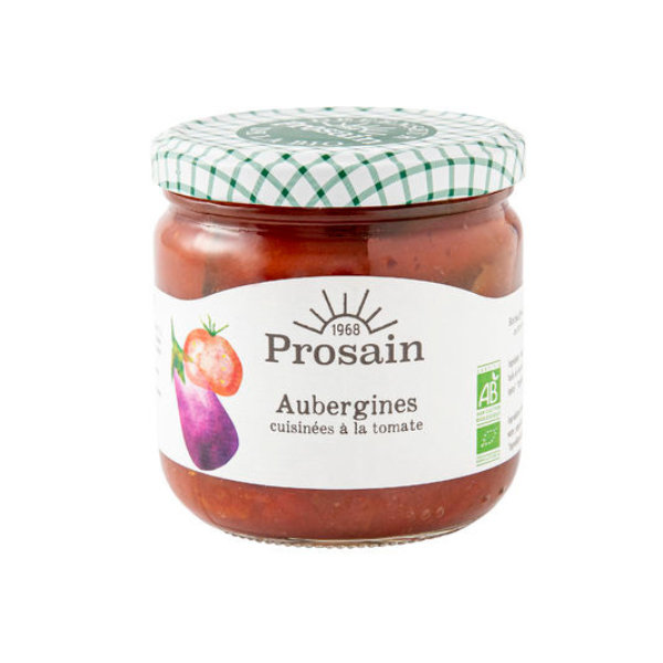 Aubergines cuisinées à la tomate bio - 345 g