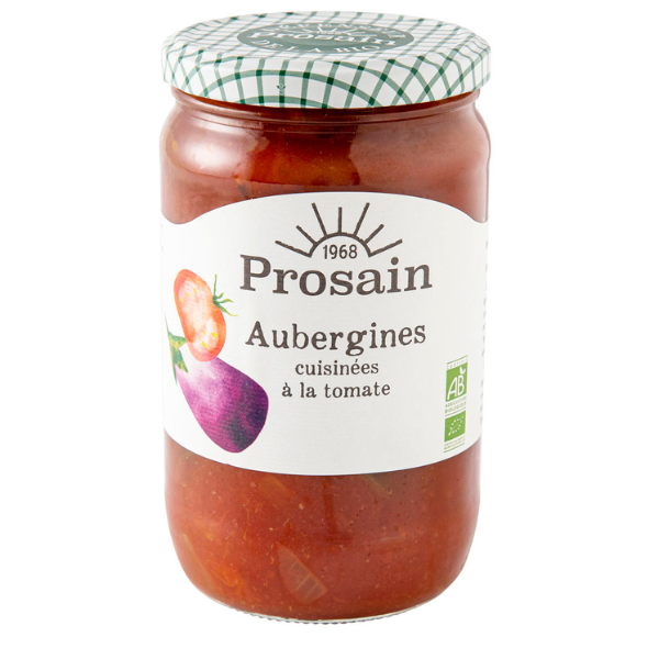 Aubergines cuisinées à la tomate bio - 650 g