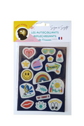 Autocollants réfléchissants fun - Plaquette de 16