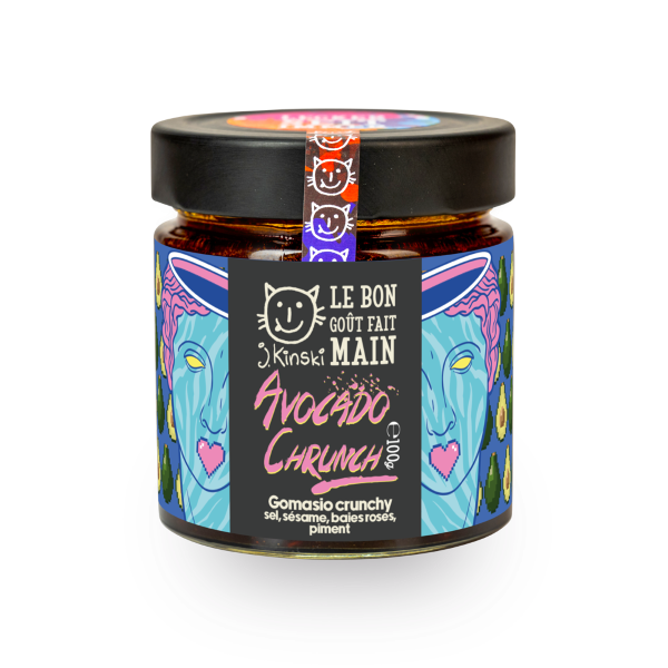 Avocado Crunch (gomasio croustillant sésame noir/baies roses) - 100 g