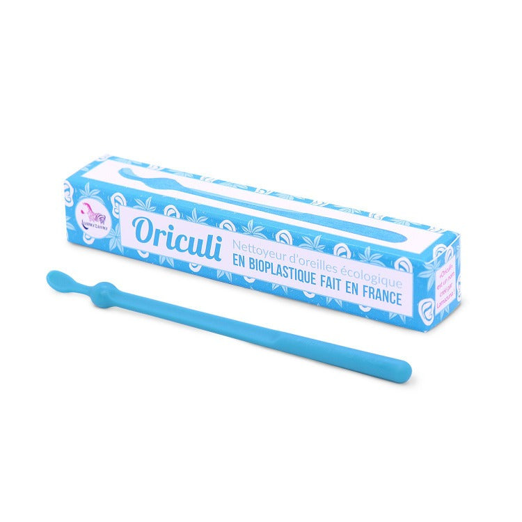 Oriculi en bioplastique bleu
