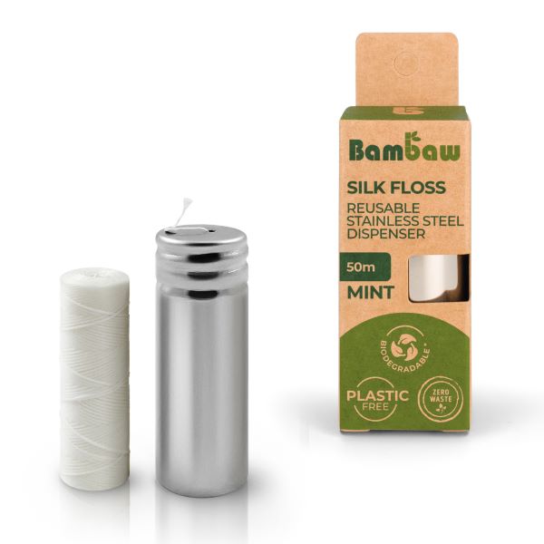 Fil dentaire en soie (distributeur + recharge )