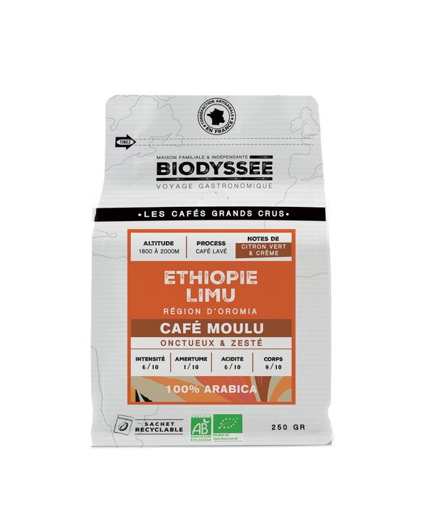 Café moulu grand cru ethiopie limu (origine Ethiopie) - 250 g