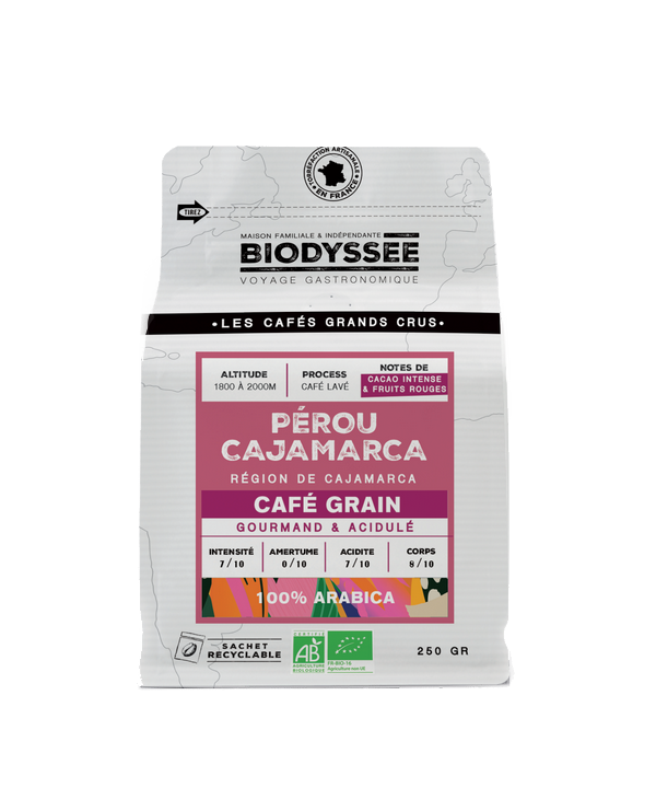 Caf√© grain grand cru p√©rou cajamarca (origine P√©rou) - 250 g
