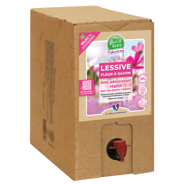 Lessive liquide 2 en 1 fleur à savon Vrac - 10 kg