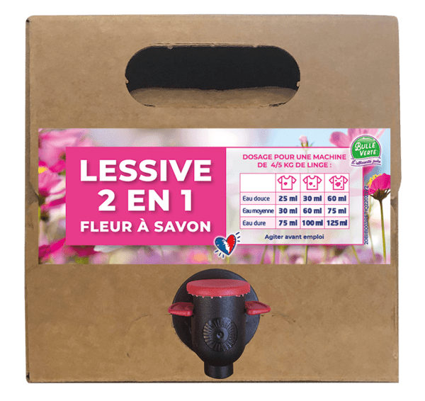 Lessive liquide 2 en 1 fleur à savon - 3 l