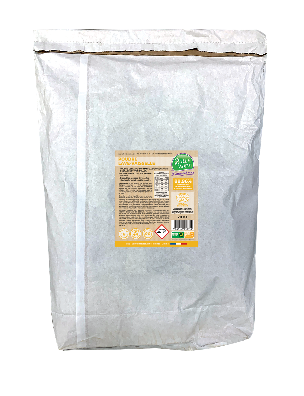 Poudre lave vaisselle classique Vrac - 20 kg