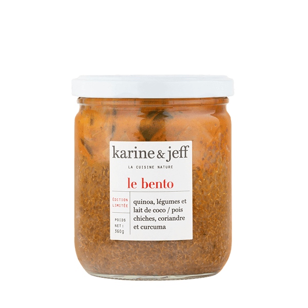 Bento bio d'automne (quinoa légumes, lait de coco, pois chiches, coriandre et curcuma) - 360 g