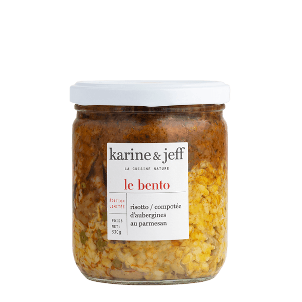 Bento bio d'automne (risotto, compotée d'aubergines au parmesan) - 330 g