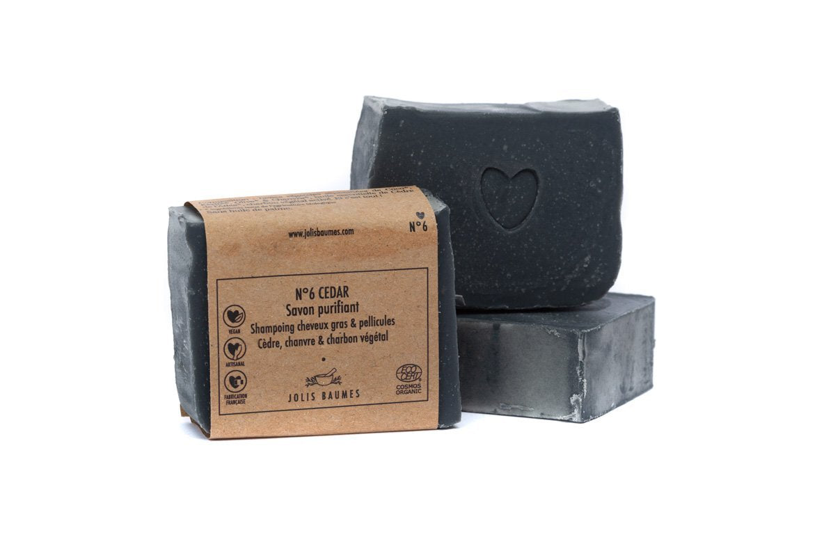 Savon purifiant & shampoing cheveux gras/pellicules (n¬∞6 cedar bio) - 100 g