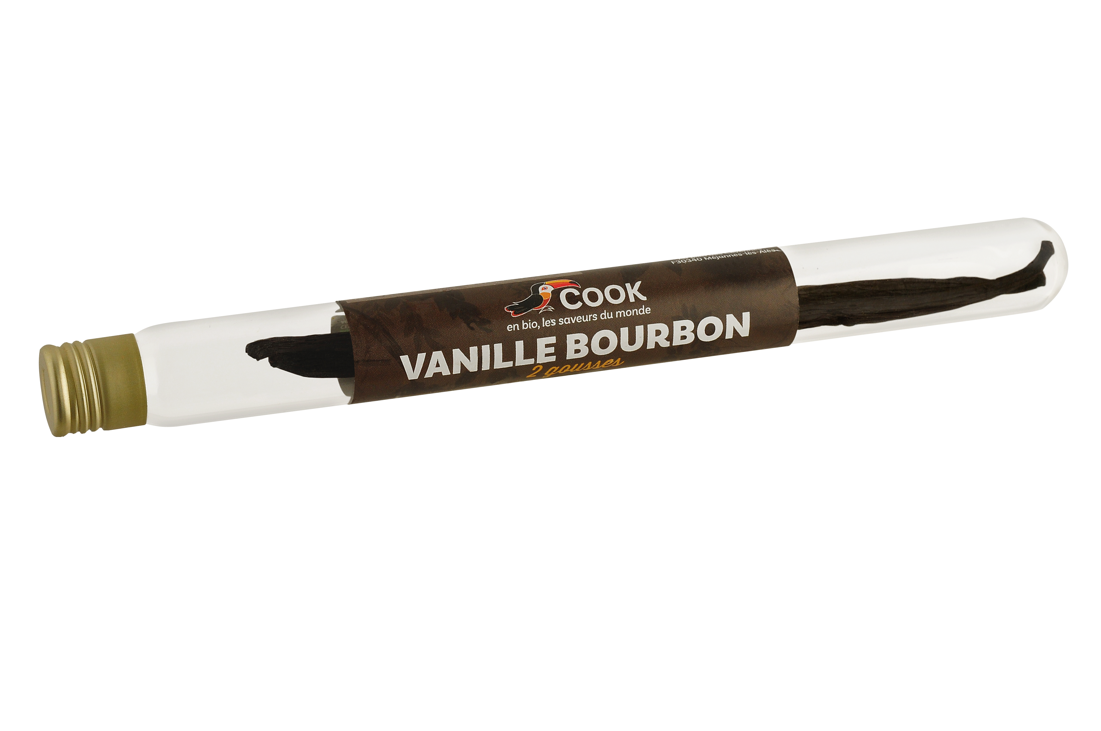 Gousses de vanille bourbon bio (origine Madagascar) - 2 gousses