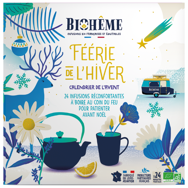Calendrier de l'Avent Féérie de l'Hiver bio - 24 infusettes