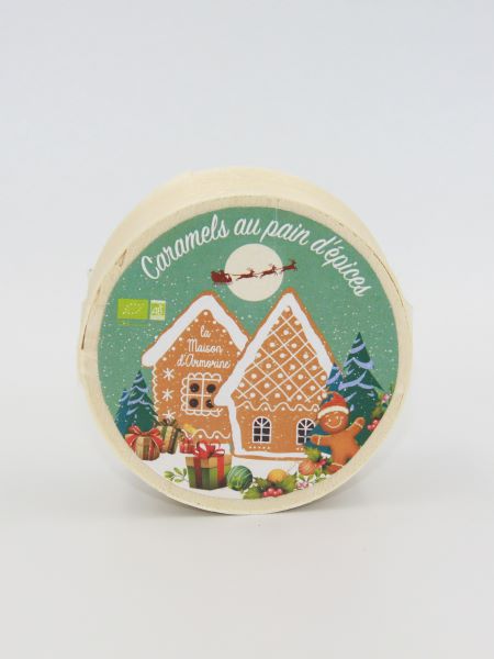 Caramels bio au pain d'épices (mini boîte bois) - 40 g