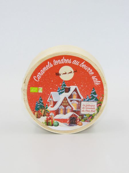 Caramels bio du père noël (mini boîte bois) - 40 g