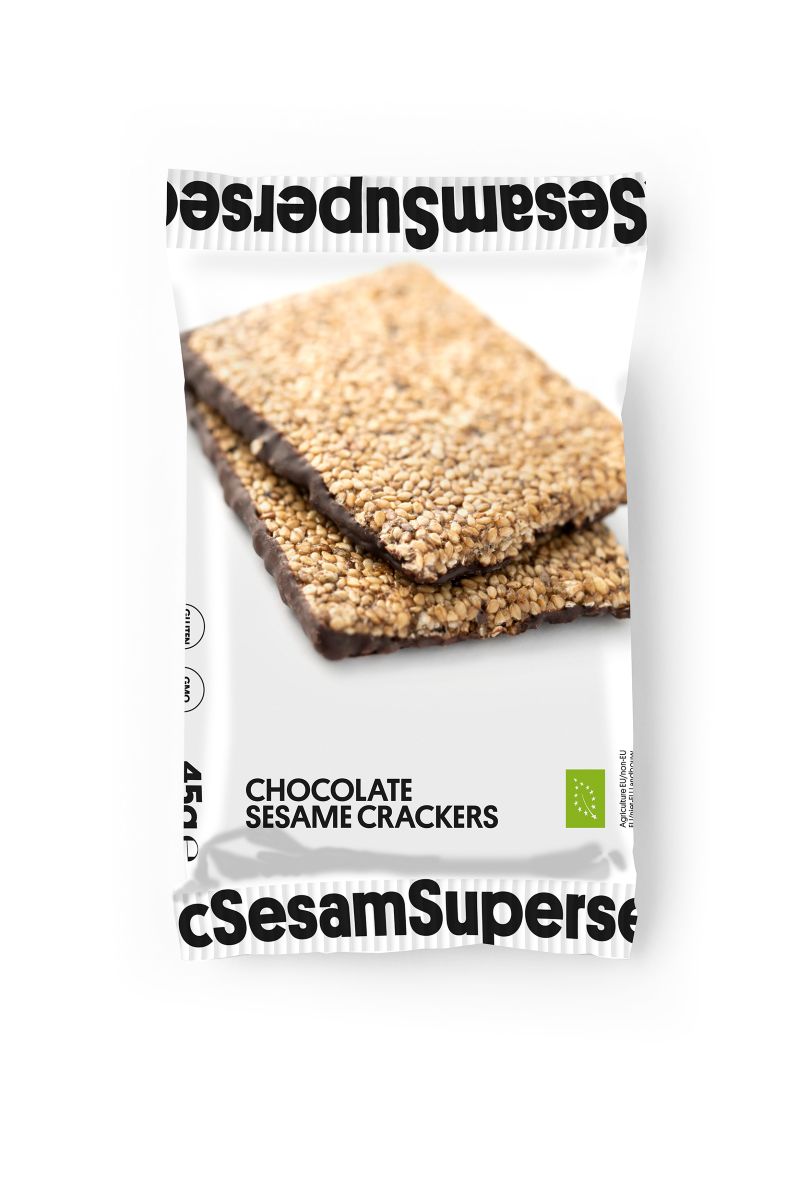 carrés sésame chocolat bio (prèt à vendre) - 45 g x 22