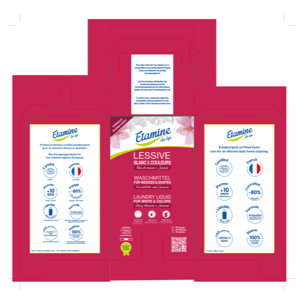 Casquette pour la lessive fleur de cerisier-jasmin 10 kg