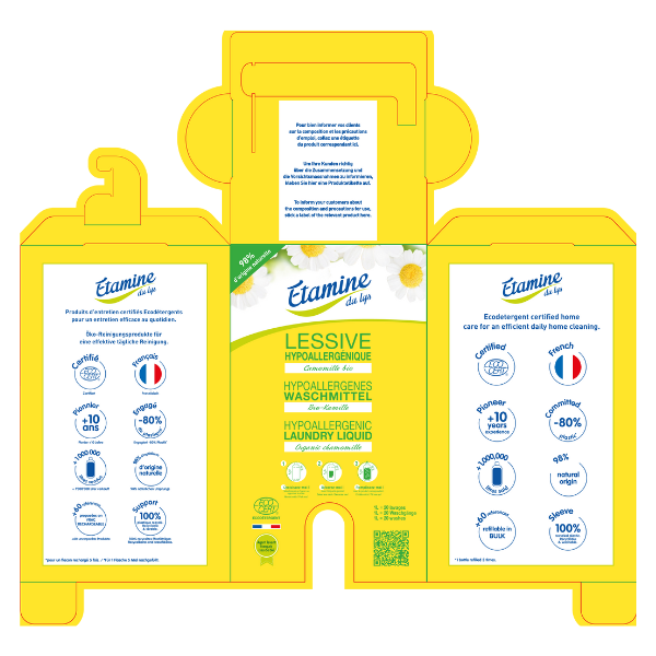 Casquette pour la lessive hypoallergénique camomille  10 kg